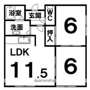 ハイツ花園【2階】の間取り